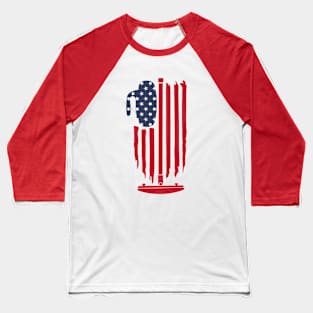 Curling Flag Baseball T-Shirt